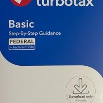TurboTax Basic 2024 Tax Software, Federal + Federal E-File [Physical Key Card]