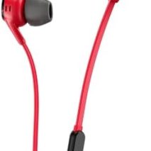 HyperX Cloud Earbuds II – 14mm Drivers, Four Eartips, Hard-Shell Carrying Case, Low-Profile 90° Plug, 3.5mm Plug, Built-in Microphone, Multi-Function Button, PC, Mobile, Nintendo Switch – Red