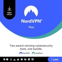 NordVPN Plus, 10 Devices, 1-Year, VPN & Password Manager Software Bundle, Digital Code